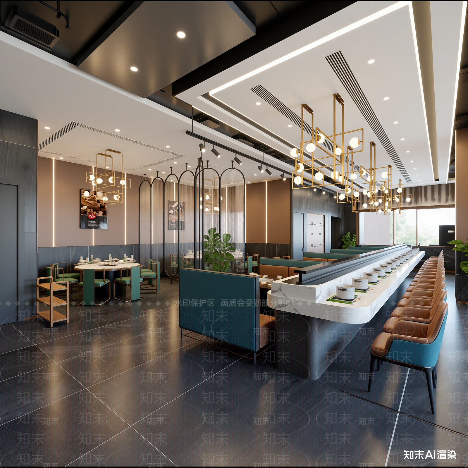 现代茶餐厅3D模型下载【ID:1214315424】