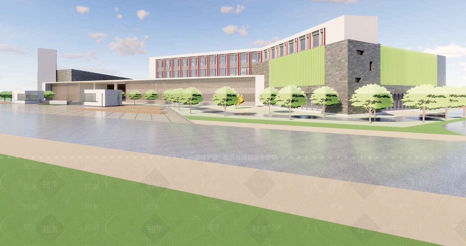 现代风格学校设计SU模型下载【ID:172797234】