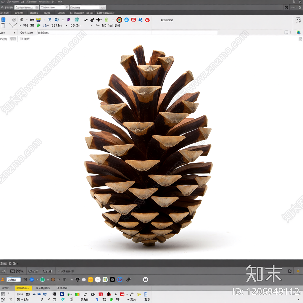 松果装饰模型3D模型下载【ID:1206949112】