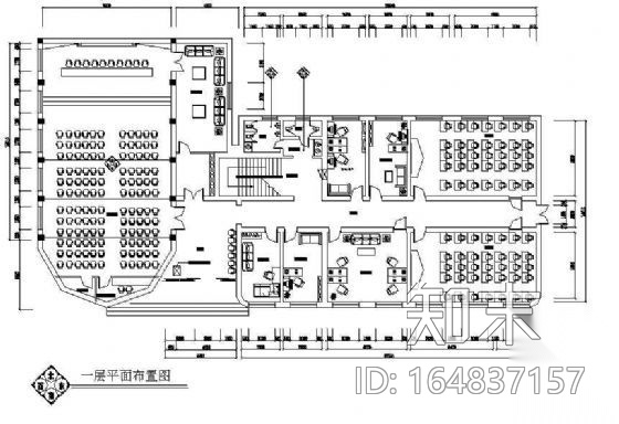 某培训学校装修图施工图下载【ID:164837157】