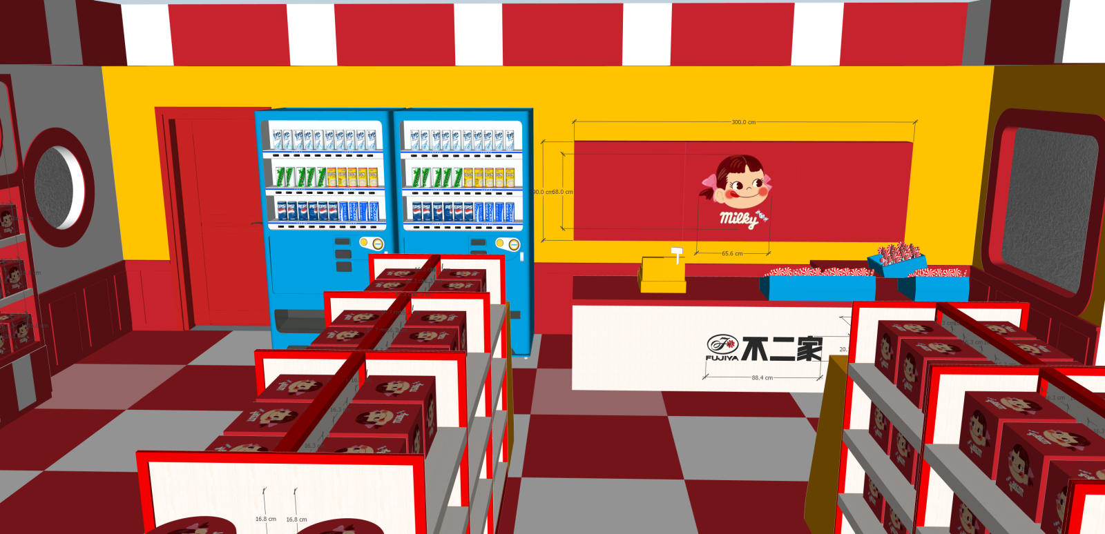 现代超市SU模型下载【ID:1215978416】
