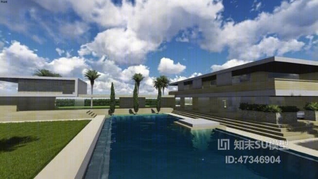 现代的房子SU模型下载【ID:817814593】