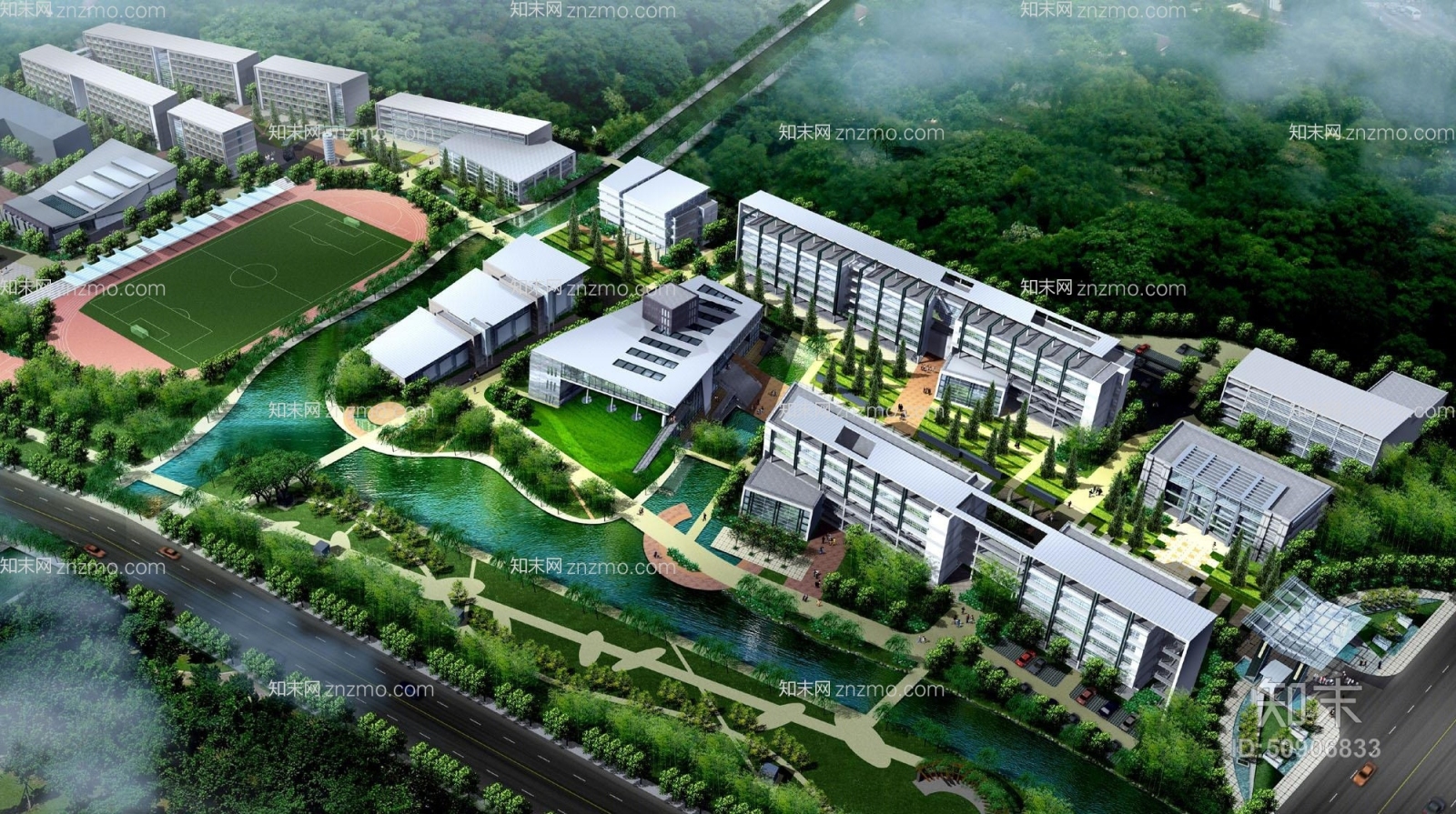 户外大学43D模型下载【ID:50906833】