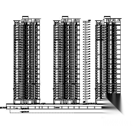 某花园小区三期住宅楼建筑施工图cad施工图下载【ID:149846115】