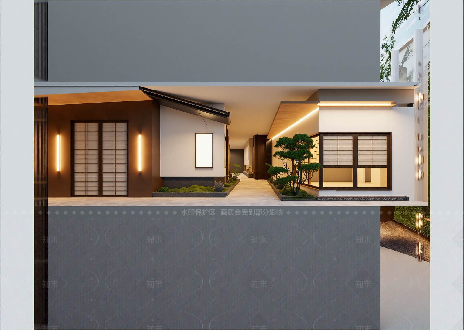 新中式独栋别墅3D模型下载【ID:1214932417】