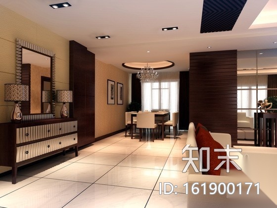 170平米新中式三居室家装设计方案（含效果）cad施工图下载【ID:161900171】
