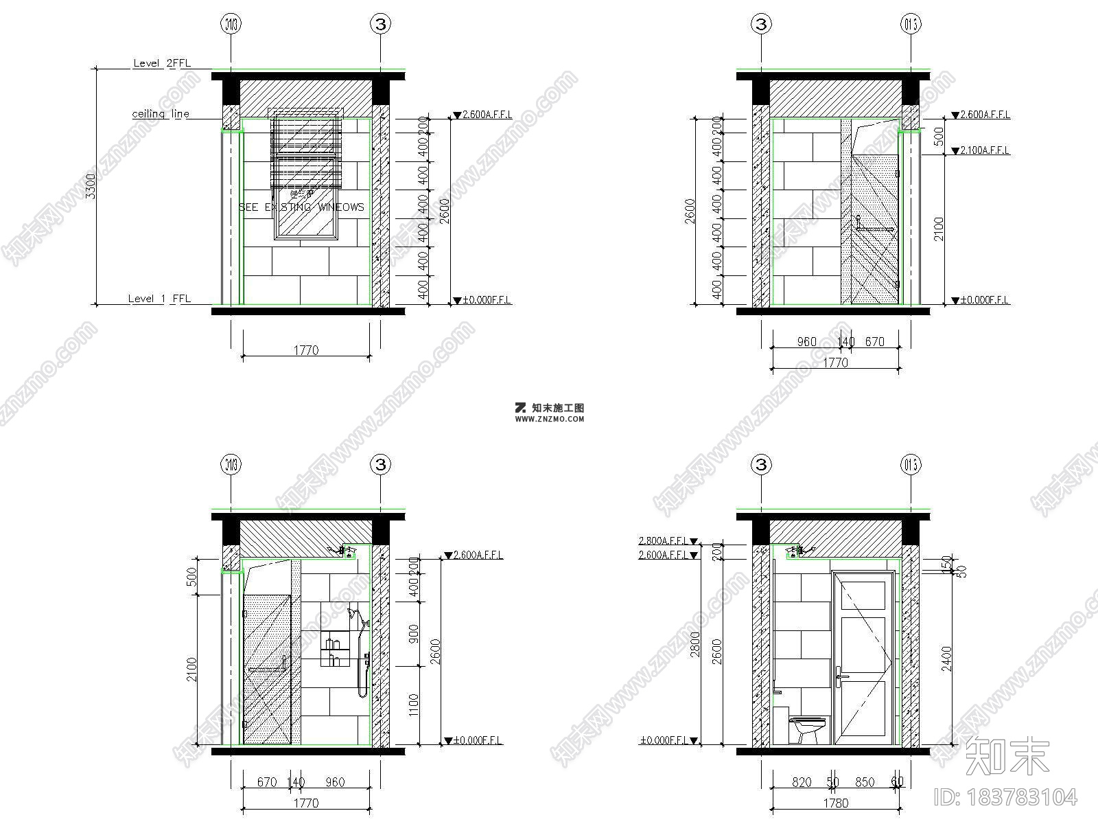 简欧池州两层别墅CAD施工图下载cad施工图下载【ID:183783104】