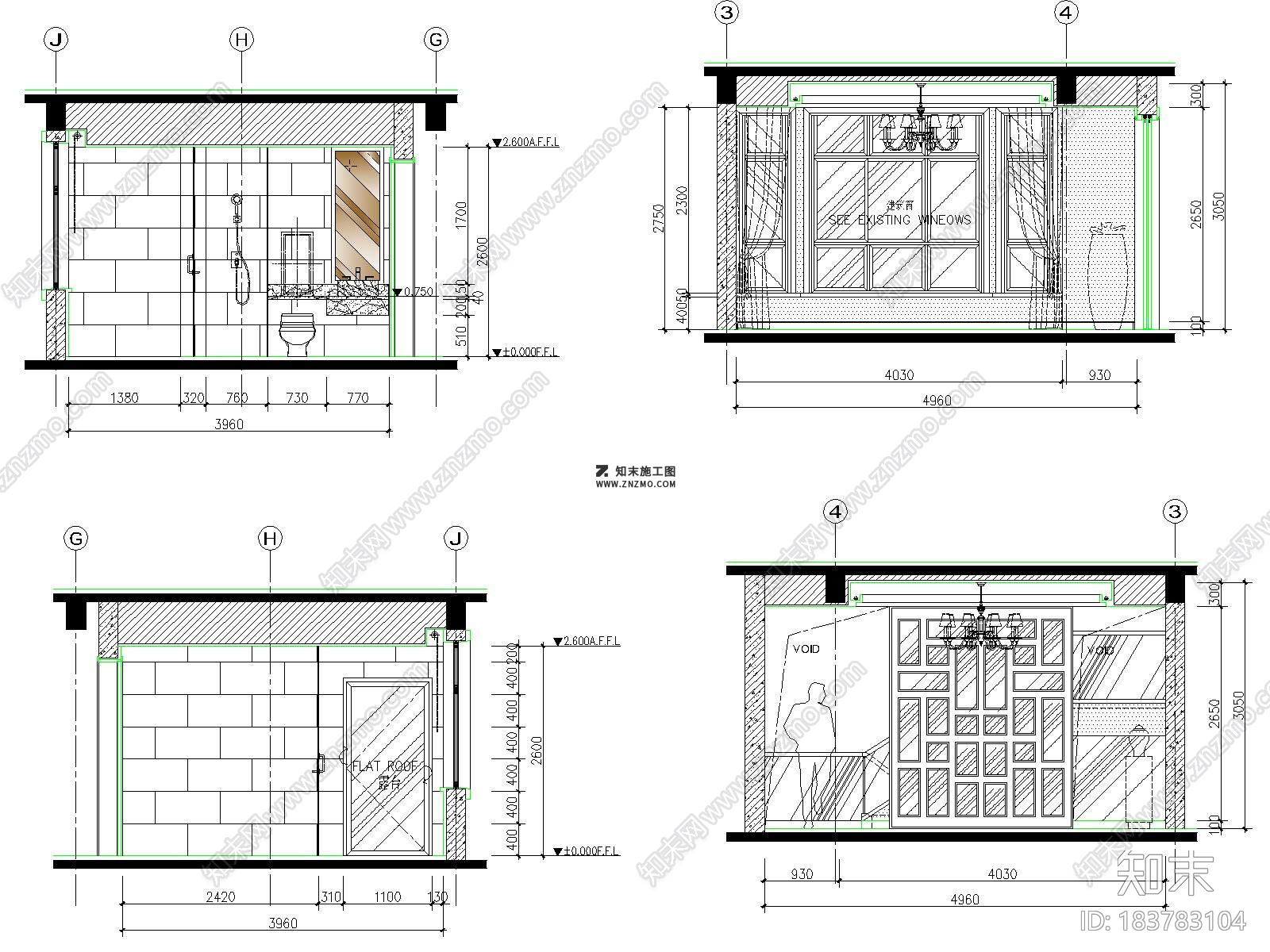 简欧池州两层别墅CAD施工图下载cad施工图下载【ID:183783104】