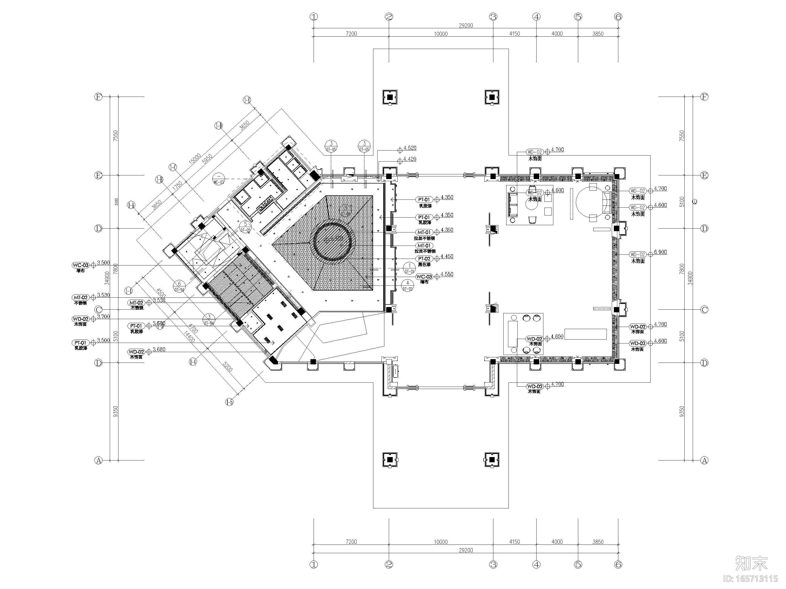 [成都]1278㎡新中式二层售楼处施工图+实景cad施工图下载【ID:165713115】