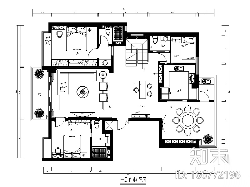 [福建]整套现代风格复式楼设计CAD施工图（含效果图）施工图下载【ID:166772196】