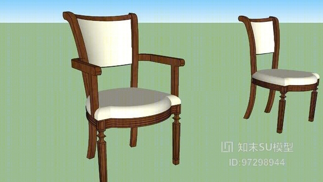 餐厅的椅子SU模型下载【ID:97298944】