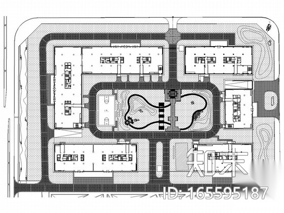 [北京]办公环境景观项目全套施工图cad施工图下载【ID:165595187】