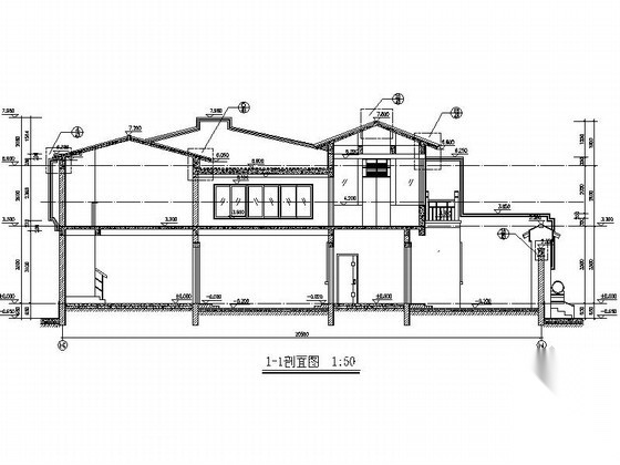 [北京]两层四合院建筑设计施工图（含效果图）施工图下载【ID:160719106】