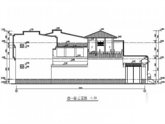 [北京]两层四合院建筑设计施工图（含效果图）施工图下载【ID:160719106】