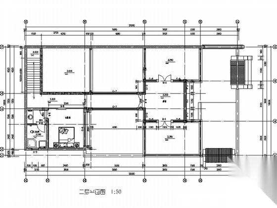 [北京]两层四合院建筑设计施工图（含效果图）施工图下载【ID:160719106】