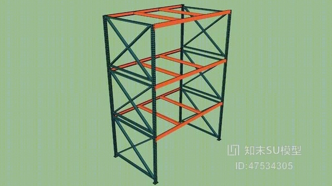 现代架子SU模型草图