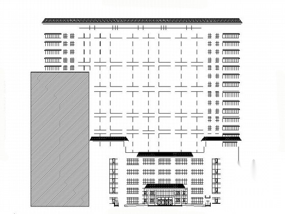 [新疆]某大学附属医院二十层住院楼建筑施工图cad施工图下载【ID:165930137】