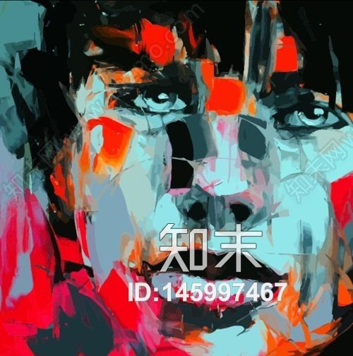 抽象人像挂画贴图下载【ID:145997467】