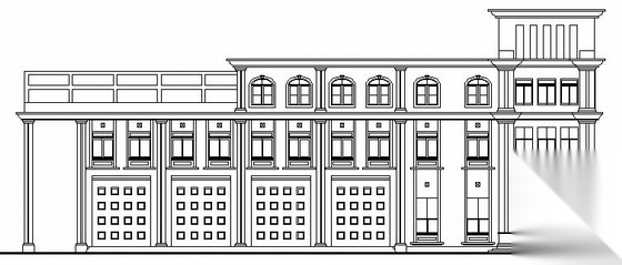 某三层消防支队建筑施工图cad施工图下载【ID:151640115】