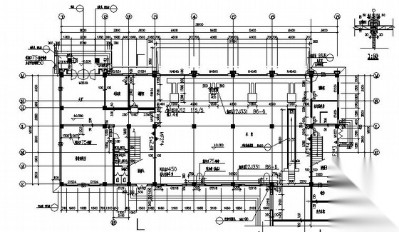 某三层消防支队建筑施工图cad施工图下载【ID:151640115】