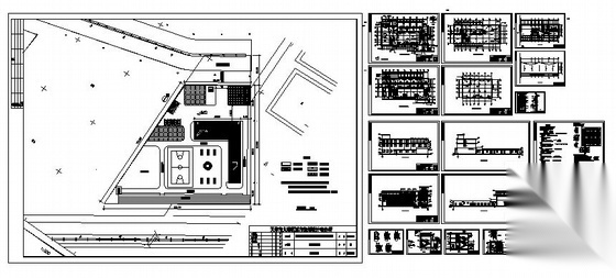 某三层消防支队建筑施工图cad施工图下载【ID:151640115】