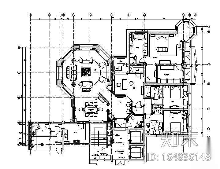 邱德光兰馨公寓A户型施工图cad施工图下载【ID:164836148】