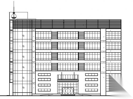 广东某镇六层办公楼建筑施工图cad施工图下载【ID:151416139】