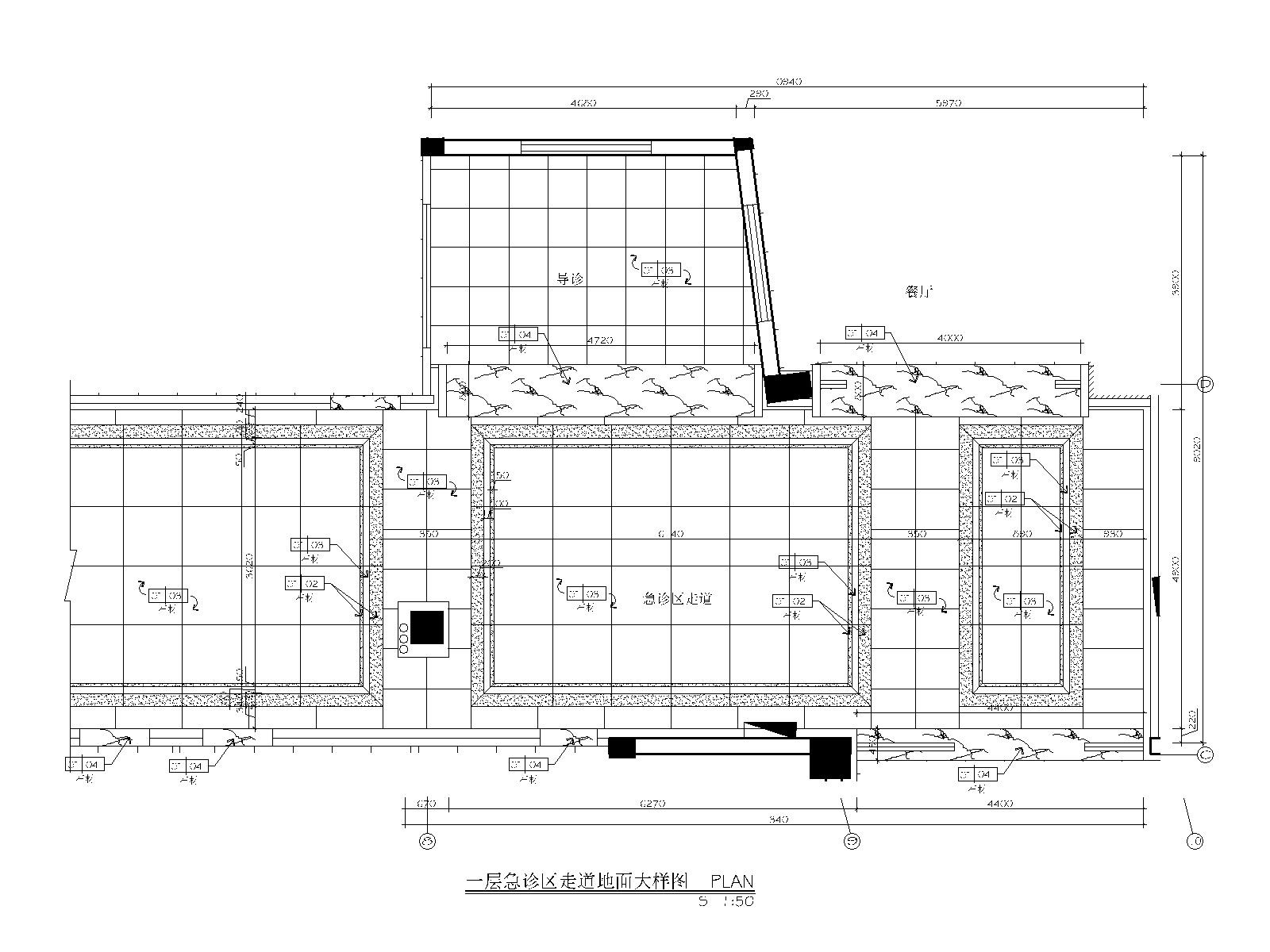 深圳港龙医院全套CAD设计施工图cad施工图下载【ID:160501118】