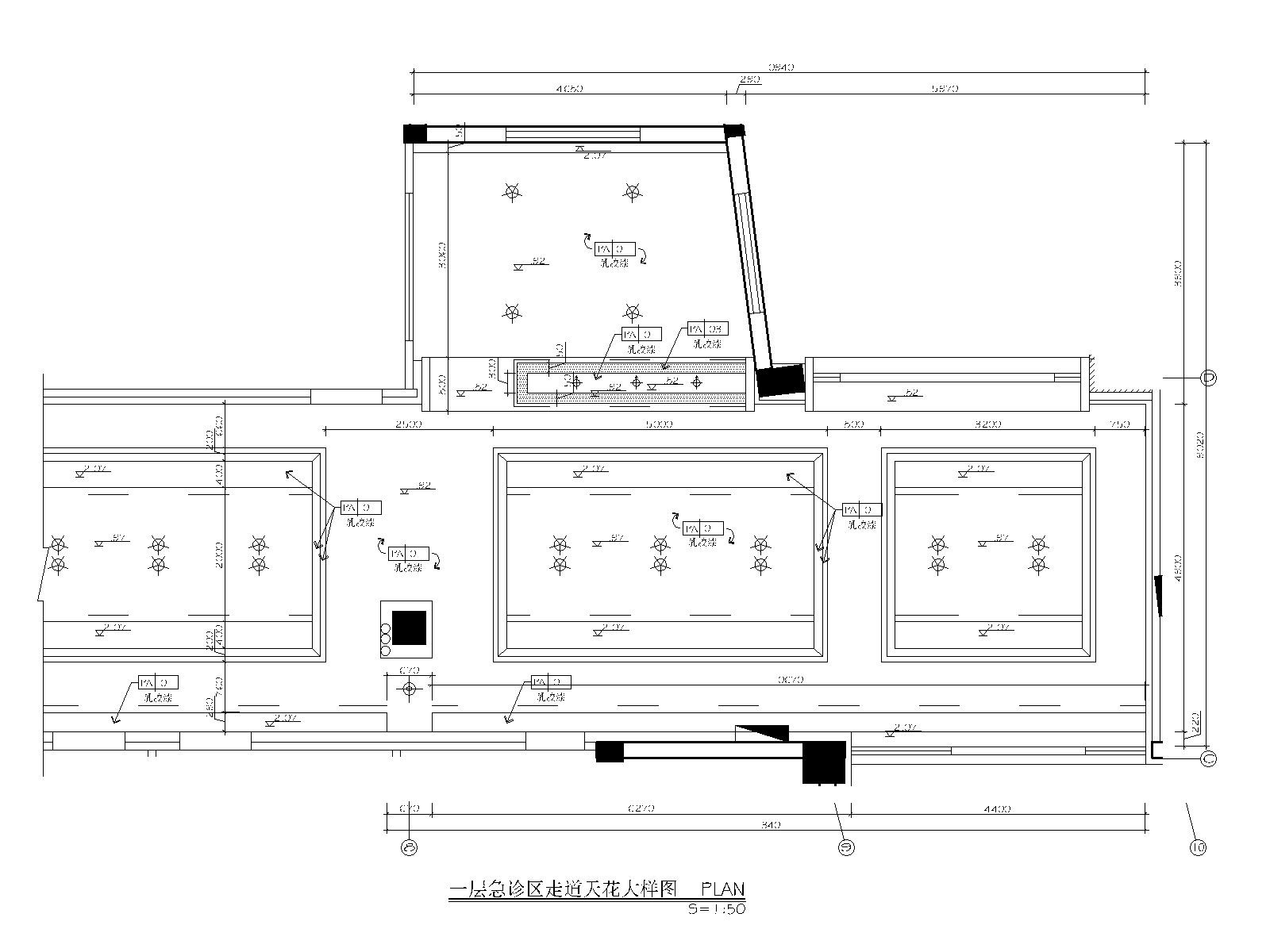 深圳港龙医院全套CAD设计施工图cad施工图下载【ID:160501118】