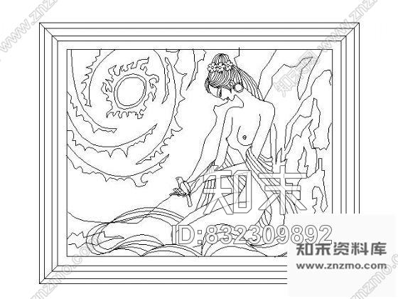 图块/节点六个精美装饰画图块施工图下载【ID:832309892】