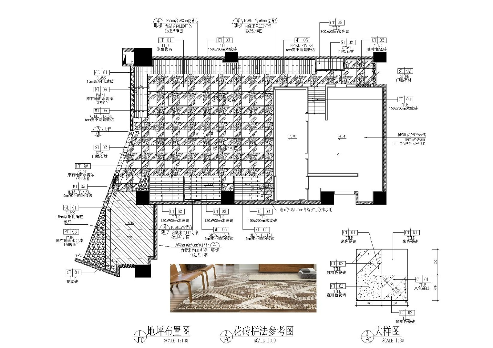 [深圳]万象天地寿司日式餐厅施工图_效果图cad施工图下载【ID:160427163】