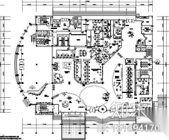 某银行平面图cad施工图下载【ID:161894170】