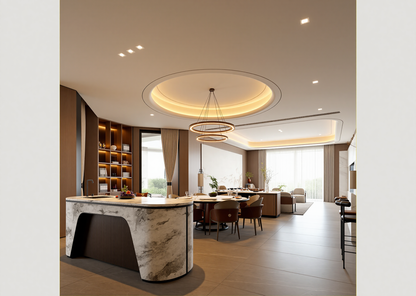 新中式酒店餐厅3D模型下载【ID:1215027433】