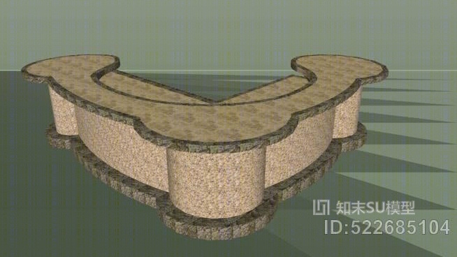 户外厨房吧台SU模型下载【ID:522685104】