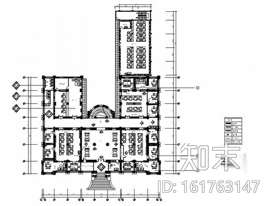 [广州]省级财政税收管理部门现代办公楼装修设计施工图cad施工图下载【ID:161763147】