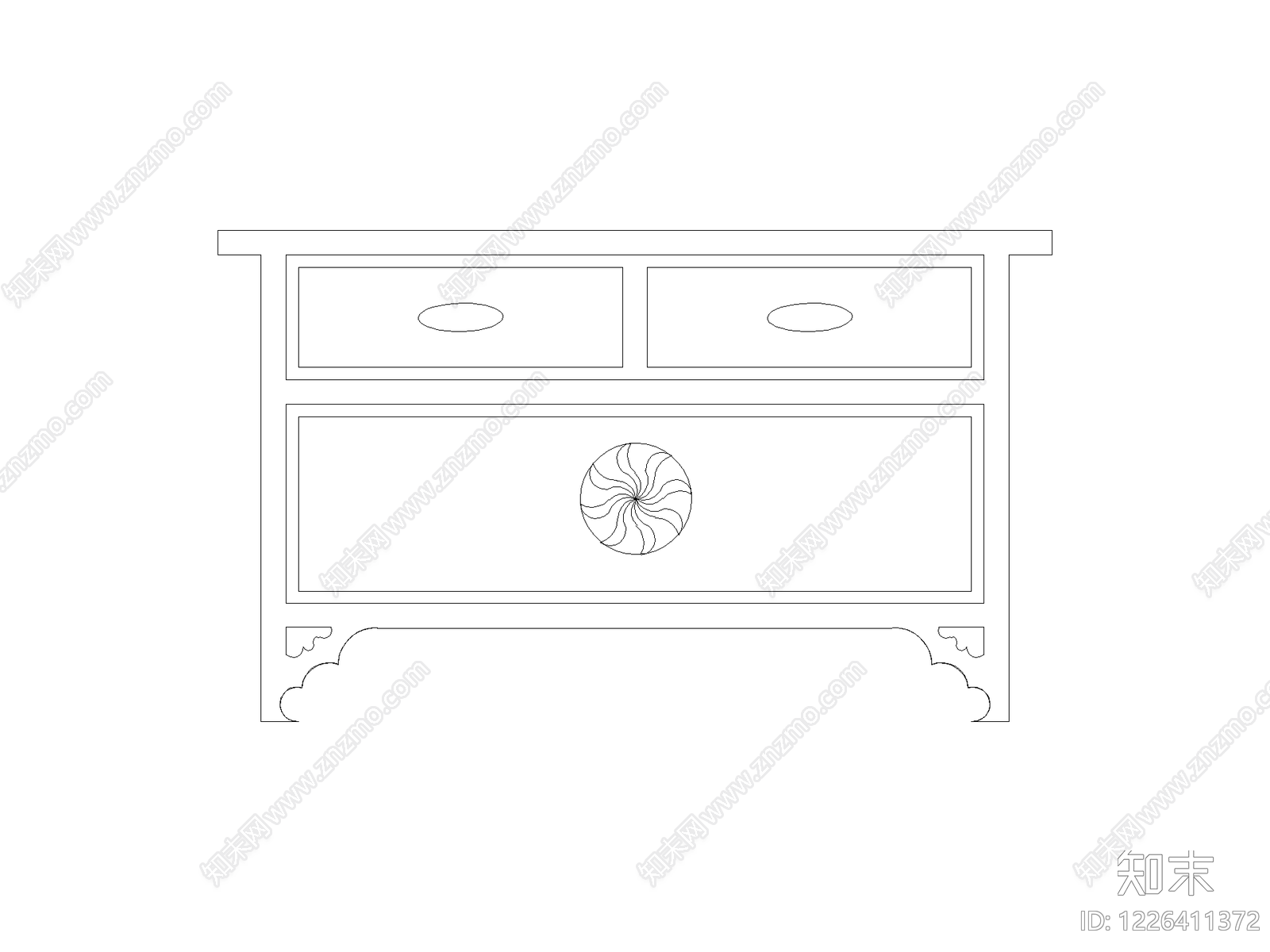 柜子平立面cad施工图下载【ID:1226411372】