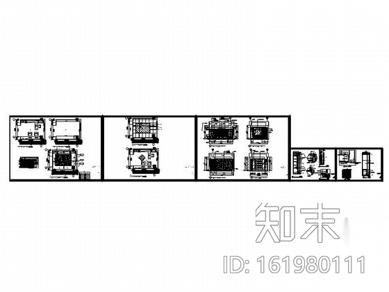 精装酒店商务中心室内装修图cad施工图下载【ID:161980111】