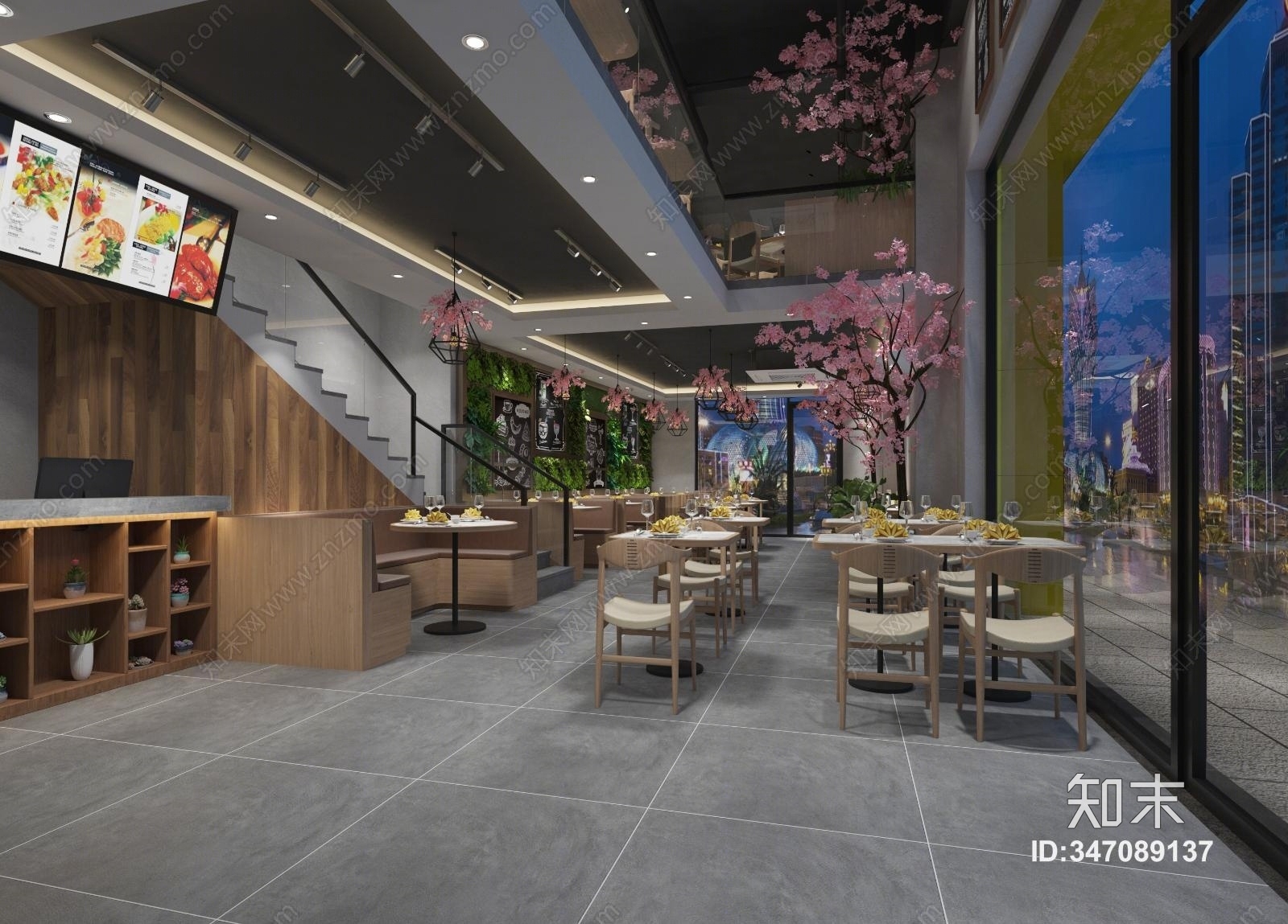 现代茶餐厅3D模型下载【ID:347089137】
