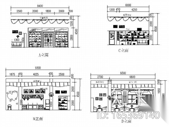 [南宁]田园风咖啡店装修方案cad施工图下载【ID:165369140】