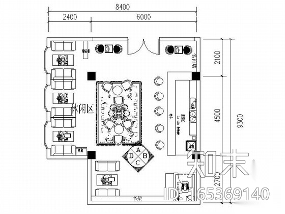 [南宁]田园风咖啡店装修方案cad施工图下载【ID:165369140】