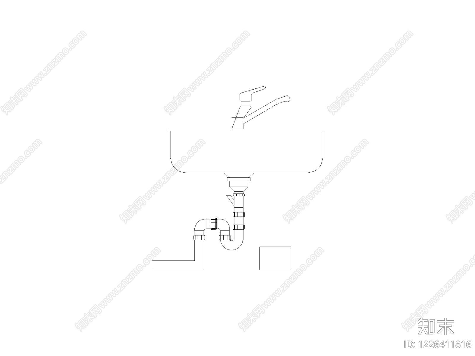 厨房设施cad施工图下载【ID:1226411816】