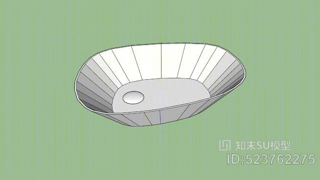 陶瓷浴室水槽碗运行的经纪人，从脸盆架SU模型下载【ID:523762275】