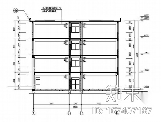 [苏州]某四层辅助教学办公楼建筑扩初（毕业设计）cad施工图下载【ID:167407187】