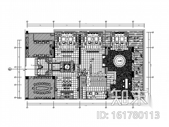 [福州]豪华四星级酒店会所设计施工图（含实景图）cad施工图下载【ID:161780113】