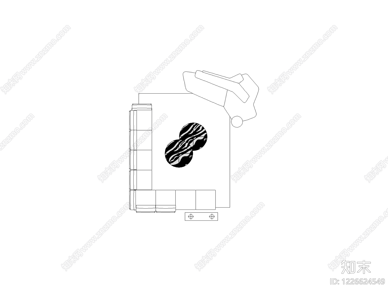 现代,意式沙发CAD图纸