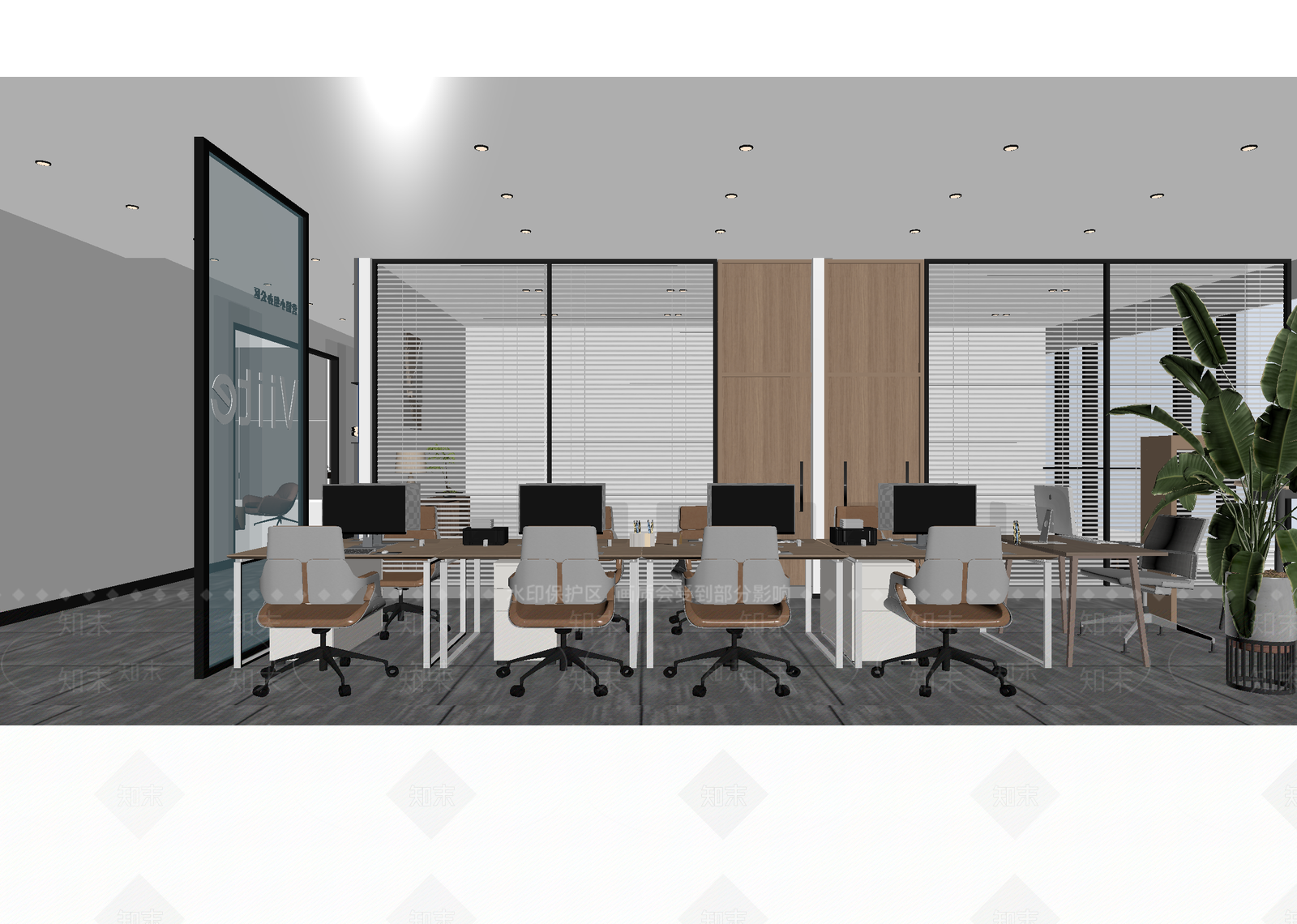 现代办公区3D模型下载【ID:1215140774】