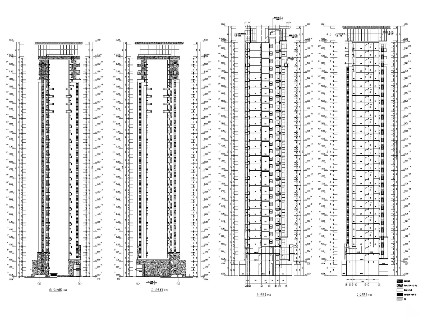 高层住宅_商业及公建配套用房建筑施工图施工图下载【ID:160579113】