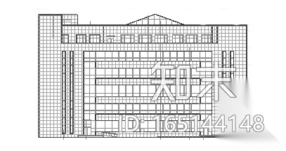 东北某知名大学图书馆建筑CAD图纸cad施工图下载【ID:165144148】