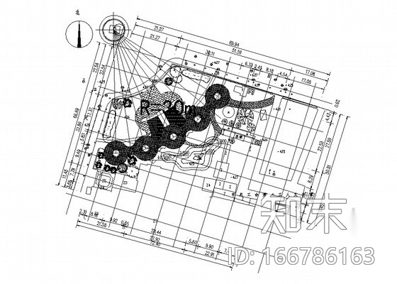 小花园景观规划设计方案cad施工图下载【ID:166786163】