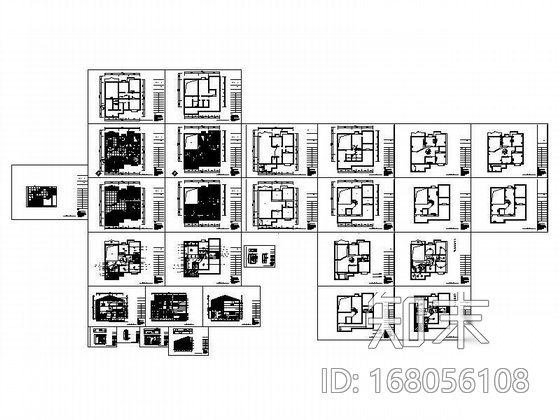 [重庆]现代跃层式装修图施工图下载【ID:168056108】